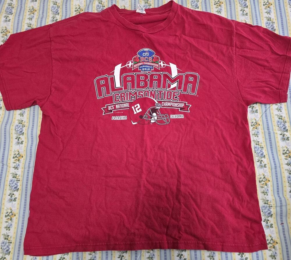 Alabama T- Shirt Mens XL Crimson Tide 2010 BCS National Championship NCAA